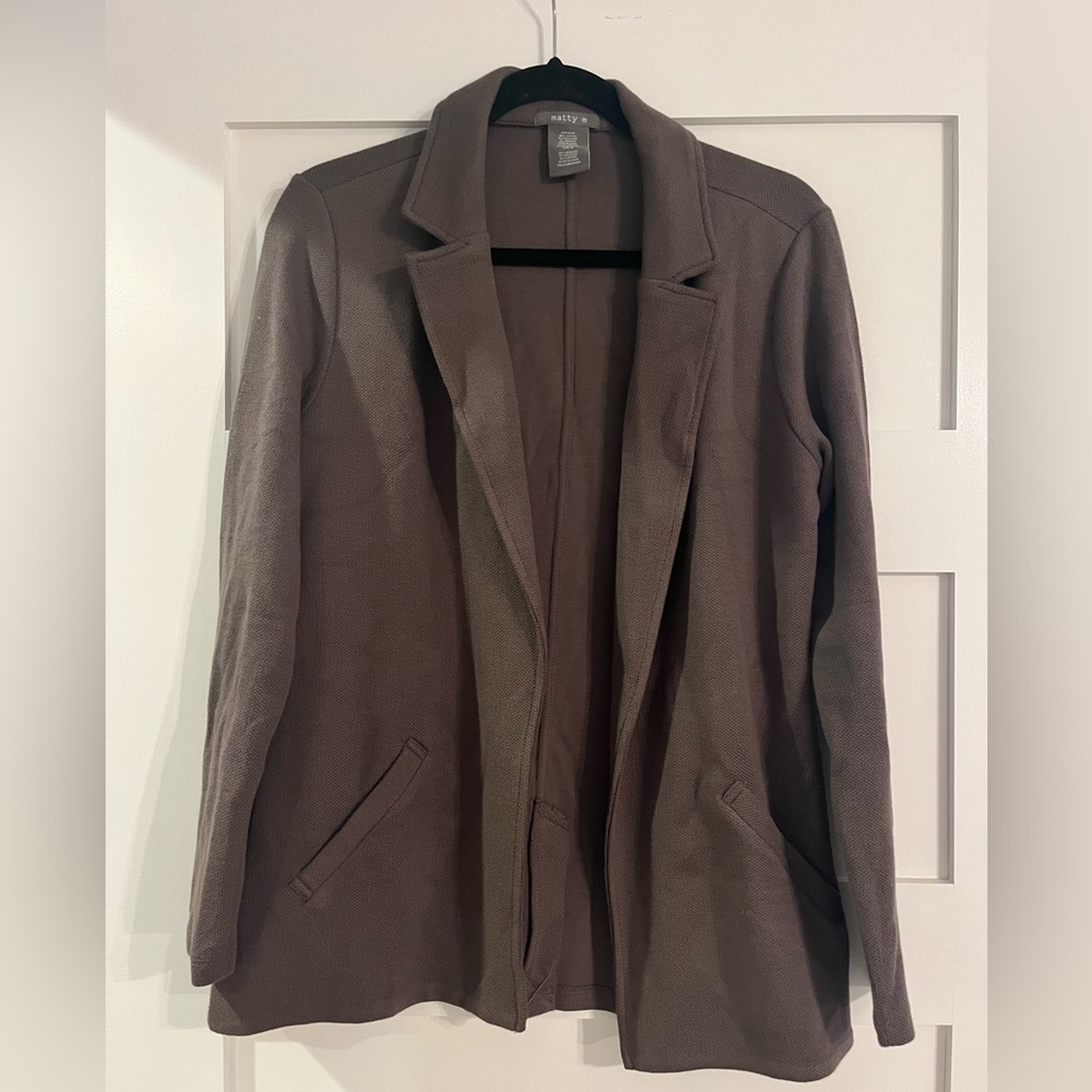 Matty M Taupe Knit Cardigan
